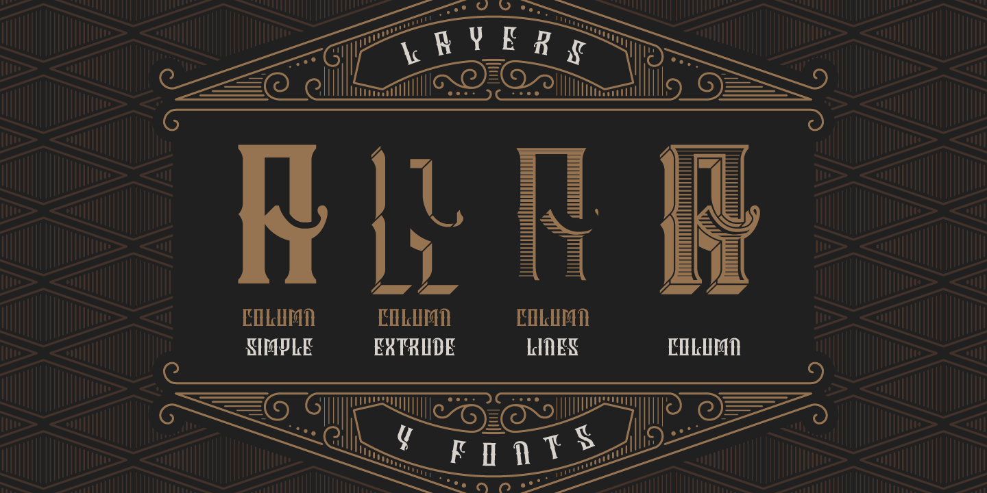 Column Text Design Column Typeface: Schriftart herunterladen und kostenlos für Website und ...