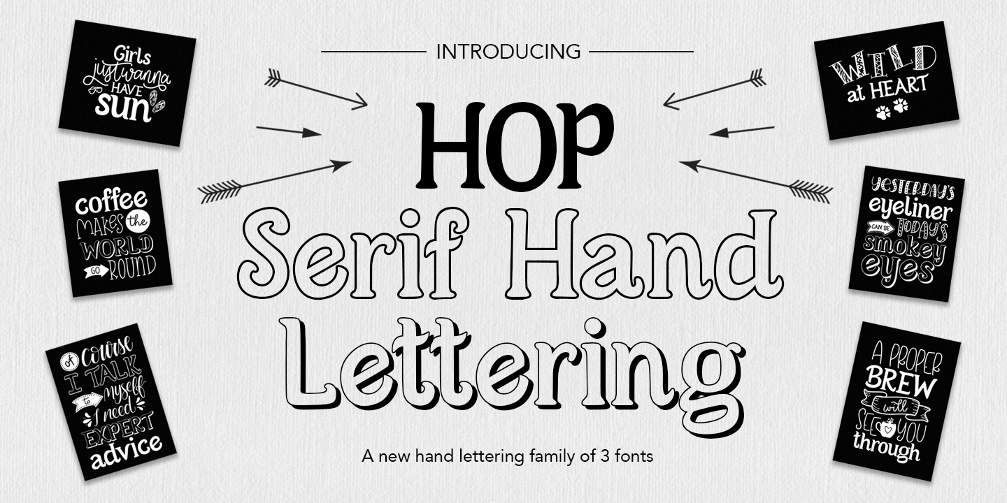 Hap Lettering Hop Serif Hand Lettering: Schriftart herunterladen und kostenlos für ...
